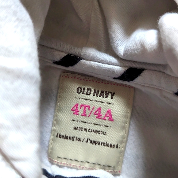 5/$20👶Navy Striped Cotton Hoodie - Picture 2 of 2
